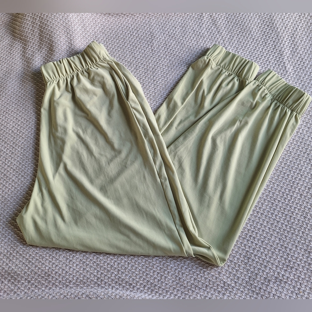 Zara Light Green Elastic Waist Pants